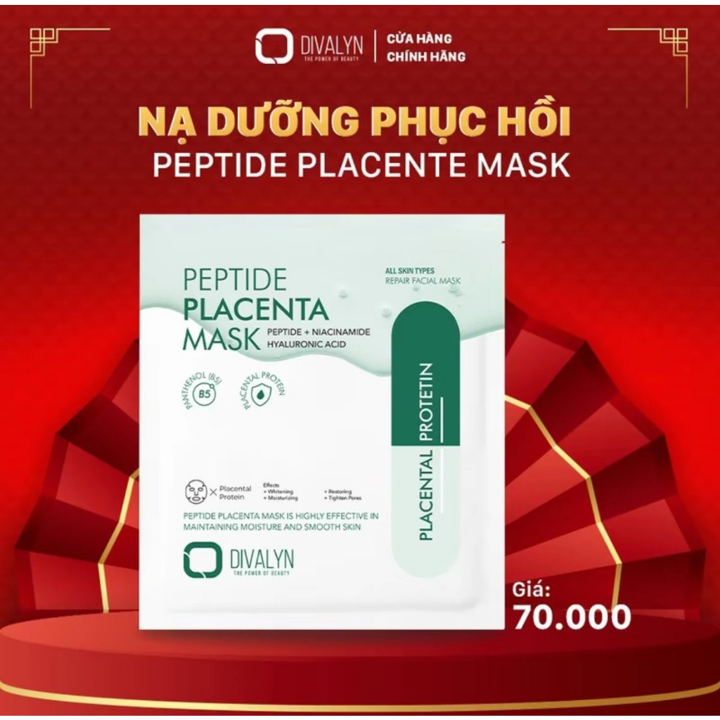 PEPTIDE PLACENTA MASK (1 miếng) [ HÀNG ĐẸP , GIÁ RẺ ]