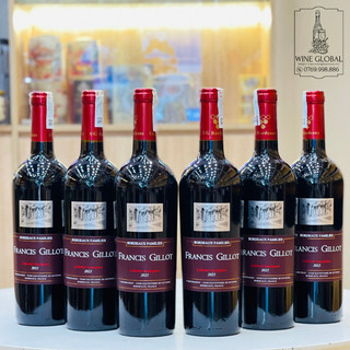 Rượu Vang Pháp Francis Gillot Cabernet Sauvignon 750ml, Rượu Vang Nhập Khẩu Gồm 05 Loại Vang Đỏ Và Vang Trắng