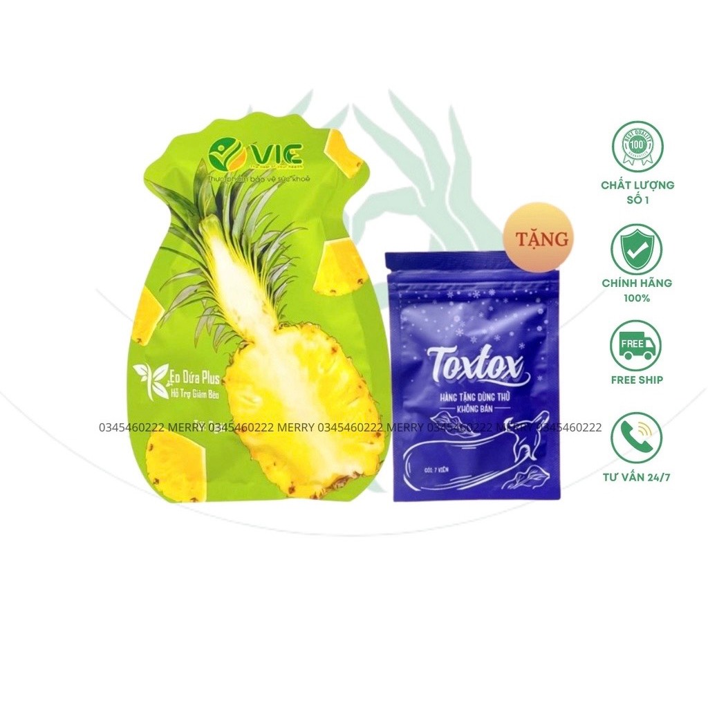 (Chính Hãng) Kẹo Dứa Giảm Cân Vic Organic Túi 7 Viên Giúp Giảm Cân An Toàn Hiệu Quả