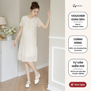 Đầm Bầu LYMMOM Thiết Kế Tay Cộc Váy Dáng Suông Sang Chảnh Chất Liệu Ren Tơ Cao Cấp Dự Tiệc Công Sở Đi Chơi VB078