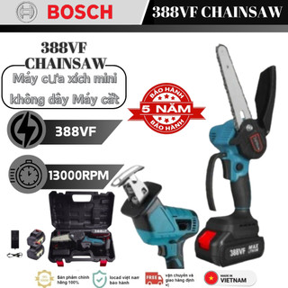 BOSCH Máy cưa xích 388VF Máy cưa xích mini không dây Máy cắt gỗ cầm tay Cưa tỉa cành