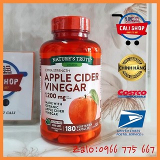 Viên Uống Apple Cider Vinegar 180 Viên Giấm Táo Giảm Cân, Detox, Đẹp Da - Hàng Mỹ Chính Hãng Từ Cali
