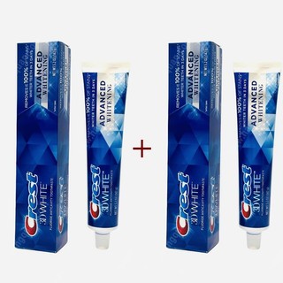 Bộ 2 kem đánh răng crest 3d white advanced whitening 147g x 2