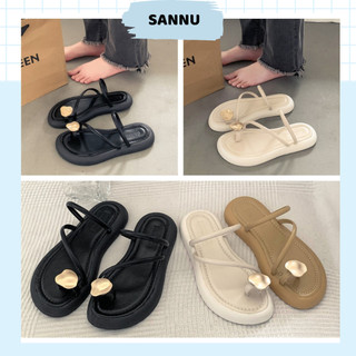 Dép sandal sò xỏ ngón nữ đi biển da mềm đế cao su đúc CÓ SẴN S016