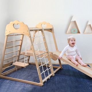 Cầu Trượt Bằng Gỗ Lắp Ghép Trong Nhà Cho Bé