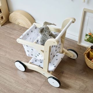 Xe đẩy em bé chống chữ O chân chống lật đồ chơi gỗ đa năng
