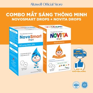 Combo Vitamin Tổng Hợp Và DHA Novosmart Hỗ Trợ Mắt Sáng, Thông Minh, Phát Triển Não Bộ, Giảm Ốm