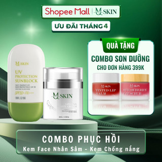  Combo Kem Face và Kem Chống Nắng MQ Skin dưỡng da sau tái tạo
