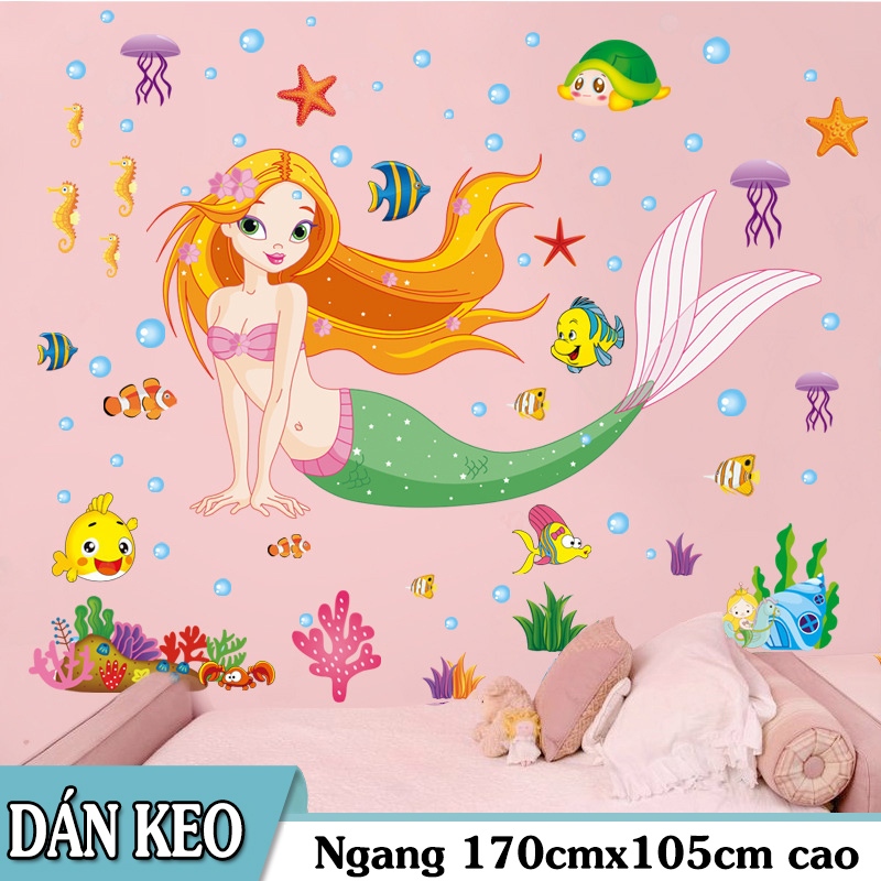 Decal trang trí Nàng Tiên Cá