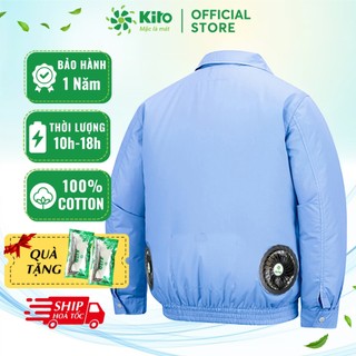 Áo Điều Hòa KITO Chính Hãng Giúp Điều Hòa, Công nghệ Chống Chai Pin Battery Health Engine, Áo COTTON 2 Lớp Không Mũ