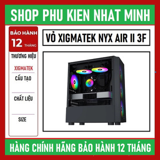 Vỏ case xigmatek nyx air ii 3f black - white chính hãng mai hoàng phân phối bh 12 tháng