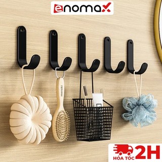 Móc treo đồ dán tường Enomax chịu lực 10kg, chất liệu nhôm hàng không, tặng kèm keo dán 8g ( Eno-0122)