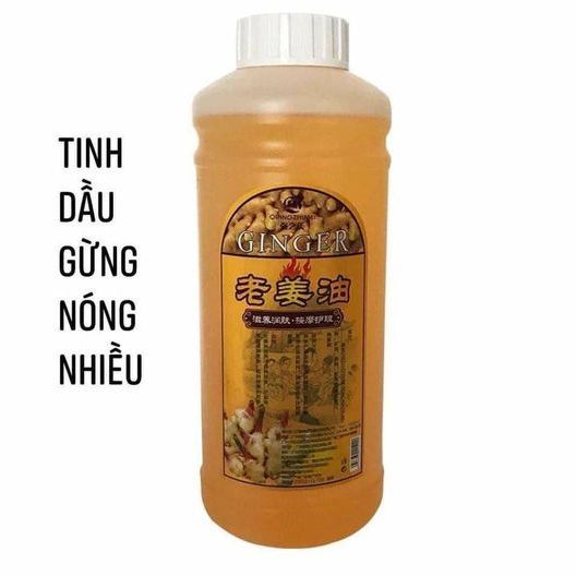 1 lít dầu massage body gừng nóng và ngải cứu siêu nóng chuyên dùng cho spa