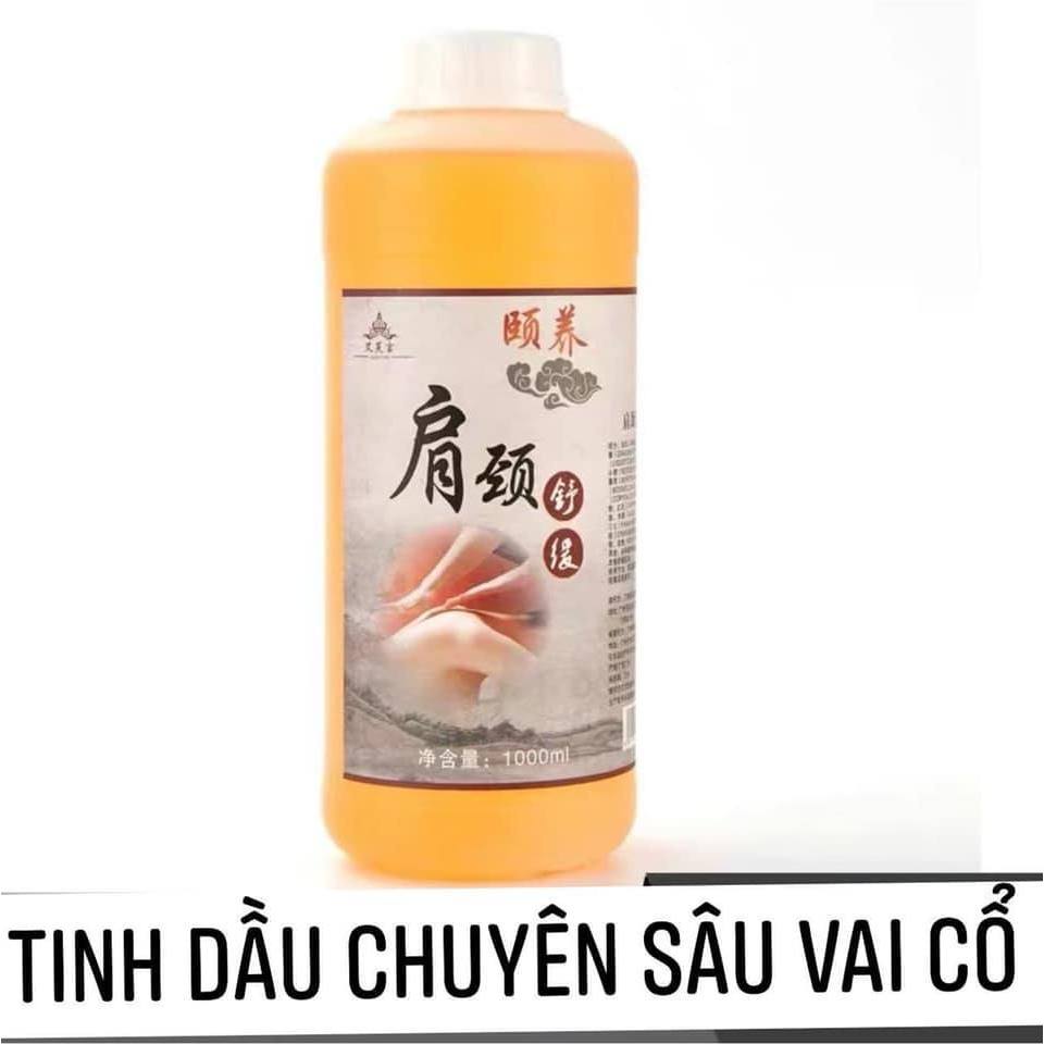 1 lít dầu massage body gừng nóng và ngải cứu siêu nóng chuyên dùng cho spa