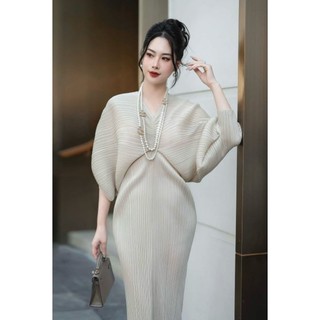 Váy dập li rúm ngực sang chảnh