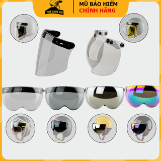 Kính gắn mũ bảo hiểm nửa đầu 1/2,nón bảo hiểm 3/4,kính cúc bấm,kính lửng 3 khuy,kính nửa mặt,kính thẳng dài có 3 nút