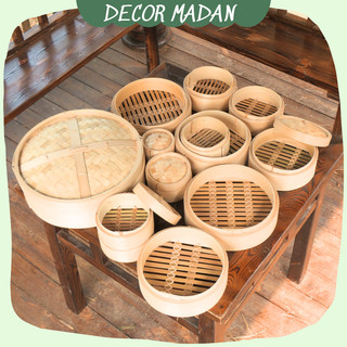 Lồng hấp tre nhiều tầng, xửng tre hấp bánh bao há cảo, trang trí đồ ăn, xửng dimsum topware - madan