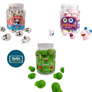Hộp 60 Viên Kẹo Dẻo Có Nhân Hình Con Mắt Squid Game, Dưa Hấu, Gấu Trúc K59 - BeeGin Food