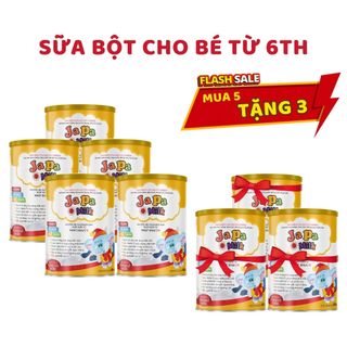 Combo mua 5 tặng 3 Sữa Bột Tăng Cân JaPa Milk Hỗ Trợ Bé Ăn Ngon Tăng Cân Phát Triển Tốt Cân Nặng Và Chiều Cao Japa Kids