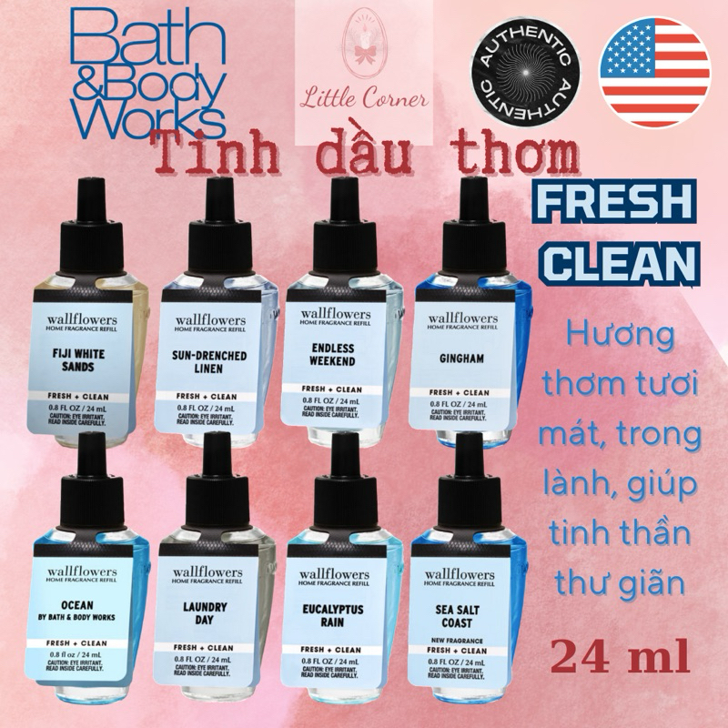 [FRESH CLEAN] Tinh dầu thơm BATH AND BODY WORKS 24ml