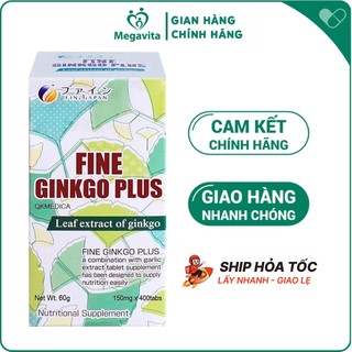 Viên uống bổ não fine ginkgo plus 400 viên nhật bản nhập khẩu chính hãng