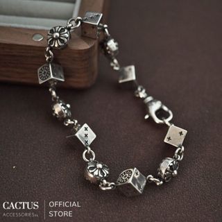 Vòng tay / Lắc tay phối họa tiết Chrome Heart cách điệu, bạc 925 - Cactus Accessories