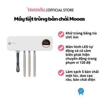 Máy tiệt trùng bàn chải Smile Care Plus UV Mooas, khử khuẩn bàn chải đánh răng thông minh, an toàn
