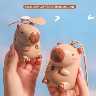 Quạt sạc usb mini Chuột lang Capybara cầm tay tiện lợi tránh bốc cháy mùa hè