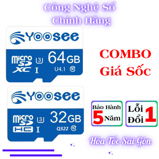 Thẻ nhớ yoosee 64gb /32gb tốc độ cao, class 10, chuyên dụng camera, loa đài, điện thoại - thẻ nhớ camera yoosee