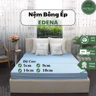 Nệm bông ép, nệm gấp 3 edena - hàng chính hãng, cao cấp - nhiều kích thước