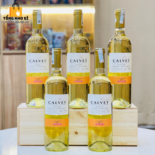 Rượu vang nhập khẩu, rượu vang trắng pháp calvet muscat 12% 750ml có 5 loại rượu vang trắng & rượu vang đỏ