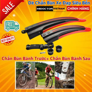 [Loại 1 - CHỌN MÀU] Bộ Dè Chắn Bùn Cho Cả Bánh Trước Và Bánh Sau Xe Đạp Leo Núi 4 Sọc Màu - miDoctor