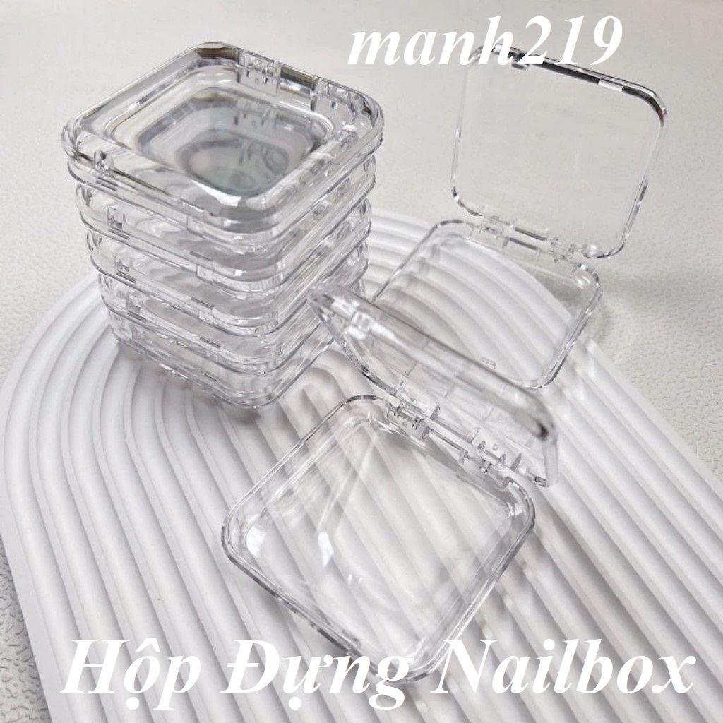 hộp đựng nailbox, nail box đựng móng úp nailbox hộp trong suốt vuông chữ nhật - manh219 | BigBuy360 - bigbuy360.vn