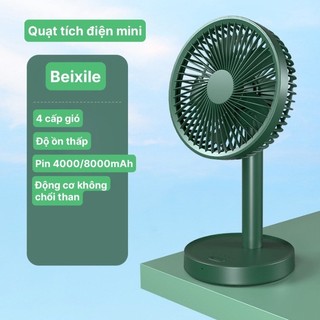 Quạt tích điện mini để bàn Beixile Pin kép 4000-8000mAh cổng sạc chuẩn mới Type C