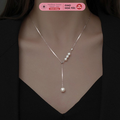 Dây Chuyền Bạc Đính Ngọc Trai Nhỏ Xinh Xinh, Tinh Tế - Ngọc Trai Trường Thịnh