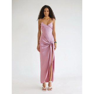 Váy lụa 2 Dây buộc eo - Tyla dress