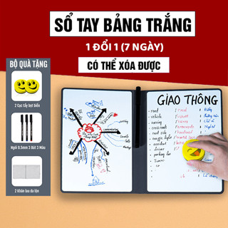 Sổ Viết Bảng Cầm Tay A5 gọn nhẹ đa năng bìa Da sang trọng, sổ vẽ phác thảo, sổ ghi chú, bảng nháp