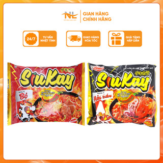 Mì Cay Acecook - Mì SiuKay Tạp Hóa Nam Linh Vị Hải Sản/Bò Đủ Siêu Cay 7 Cấp Độ Gói 128g Thách Thức Vị Giác