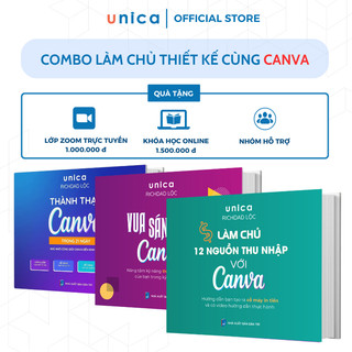 Combo 3 Sách Canva Kiến thức đỉnh cao Sáng tạo vô biên cùng Richdad Lộc kèm khóa học online