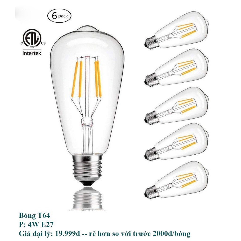 BÓNG ĐÈN LED EDISON ST64