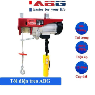 Máy tời điện abg fd - pa200 12m, máy tời pa300 25m, máy tời treo pa500 cáp dài 12m - 30m