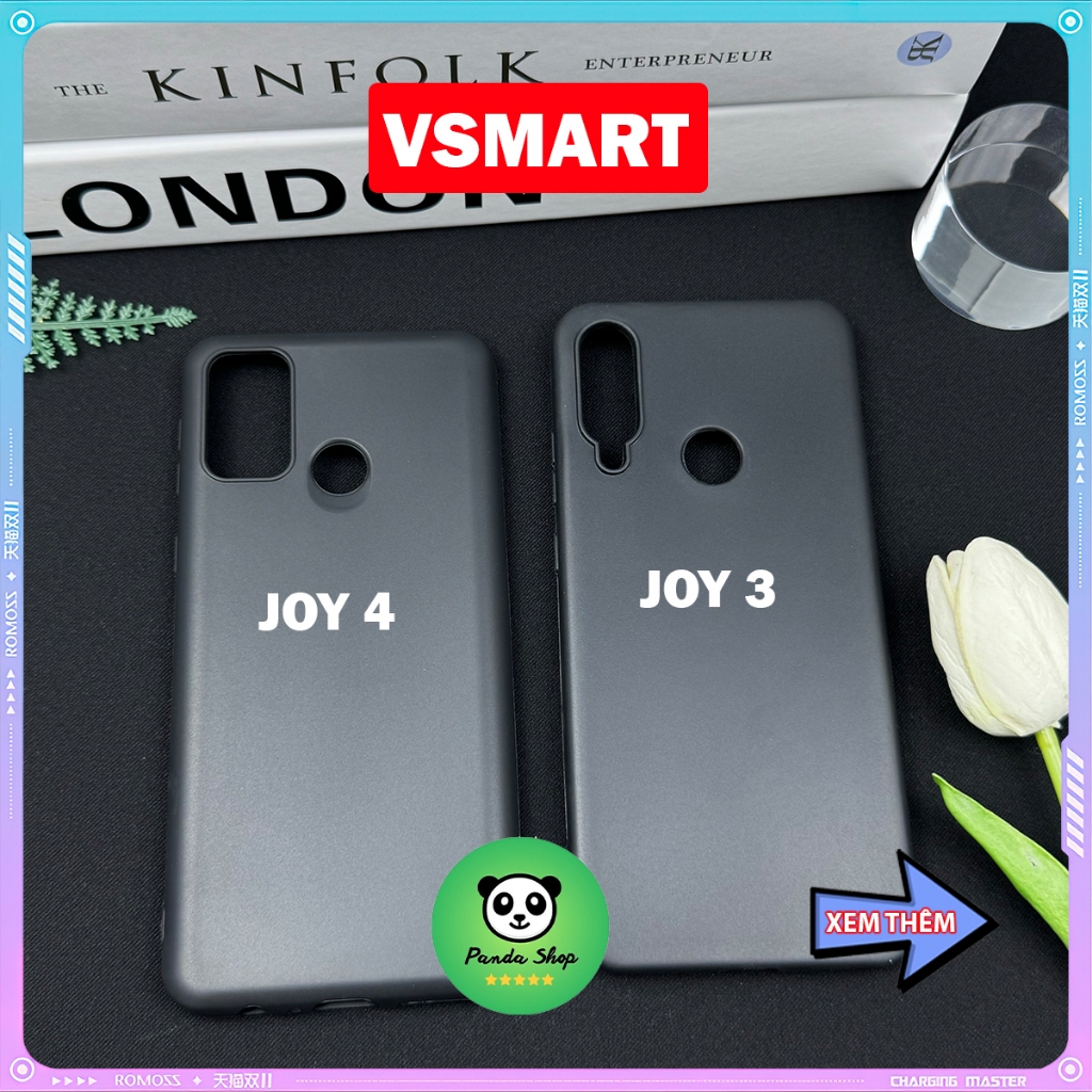Ốp Lưng Dẻo Đen Vsmart joy 3 / joy 4 Vỏ điện thoại bảo vệ máy toàn diện