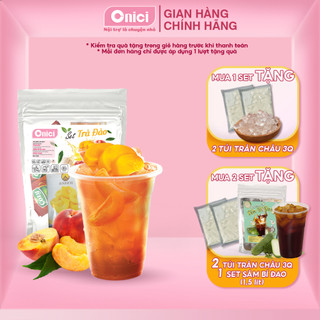 Set trà đào bếp của mẹ onici nguyên liệu nấu thành phẩm 20 - 25 ly