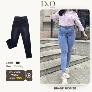 Quần Jean Skinny Bigsize 58-90kg Quần Bò Bó Lưng Cao Dáng Dài Nhiều Màu Phối Đai 2 Nút Thời Trang Co Giãn Mạnh Tôn Dáng
