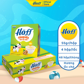 Váng Sữa HẠT ÓC CHÓ Hoff cho bé từ 6 tháng tuổi bổ sung DHA, D3, canxi, phát triển trí tuệ - 1 THÙNG (12 lốc/48 hộp)