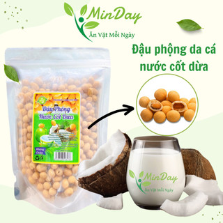 500gr Đậu Phộng Nước Cốt Dừa, Đậu Phụng Lạc Da Cá Giòn Thơm Bùi MinDay Healthy