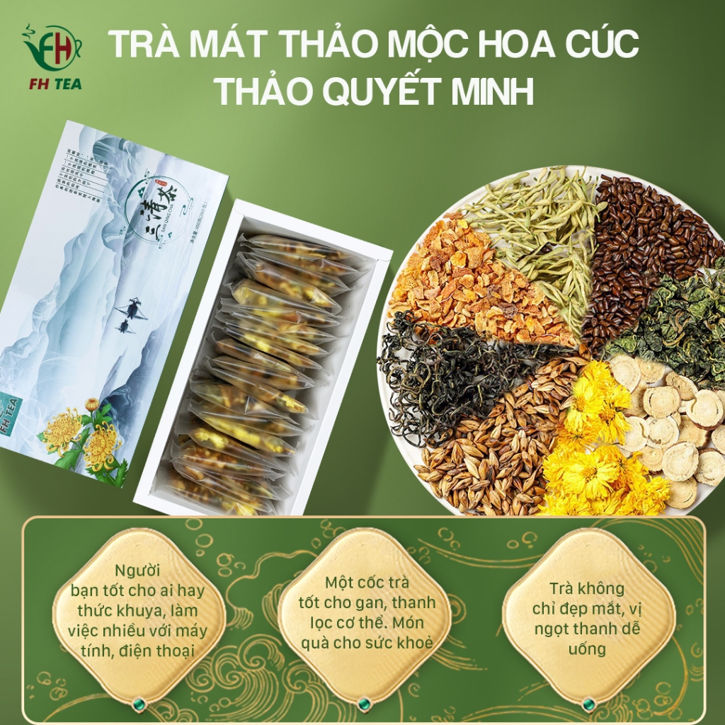 Combo 5 hộp trà thanh lọc cơ thể, trà thảo mộc thiên nhiên ,trà an thần giúp ngủ ngon,giải nhiệt thư giãn