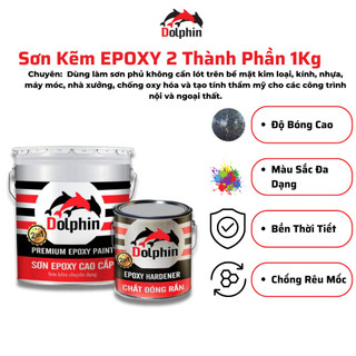 Sơn Kẽm Chuyên Dụng Epoxy DOLPHIN 2 Thành Phần [ Bộ 1KG ]