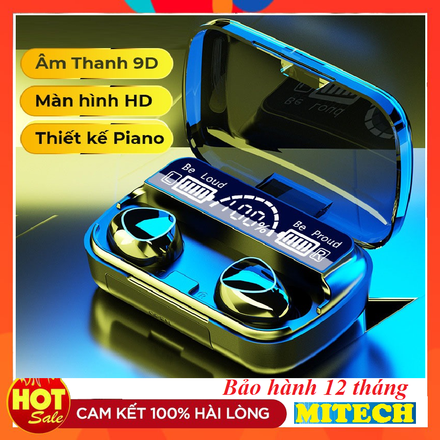 Tai Nghe Bluetooth M10 nâng cấp Phiên Bản Pro Pin Trâu, Cảm Ứng, Hỗ Trợ Đàm Thoại, Nghe NhạC