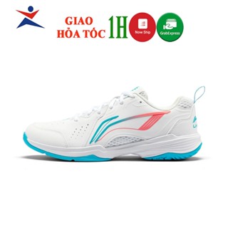 Giày cầu lông Lining AYTU001-2 màu trắng xanh dành cho nữ mẫu mới bảo hành 12 tháng nhẹ êm chân thoáng khí bám sân tốt
